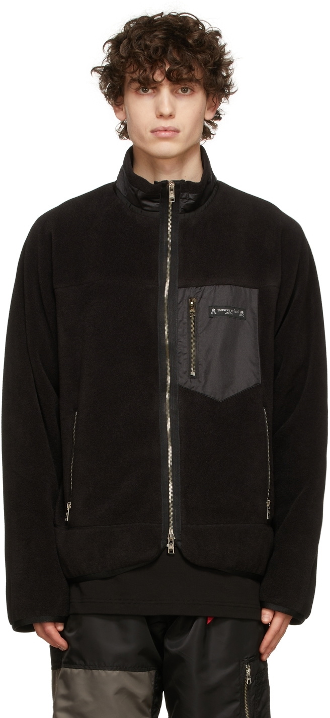 mastermind JAPAN Black Zip Fleece Jacket mastermind JAPAN