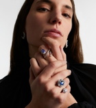 Yeprem 18kt white gold ring ((750/1000)) with diamonds and tanzanite