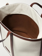 TOM FORD - Leather-Trimmed Canvas Tote Bag - Neutrals