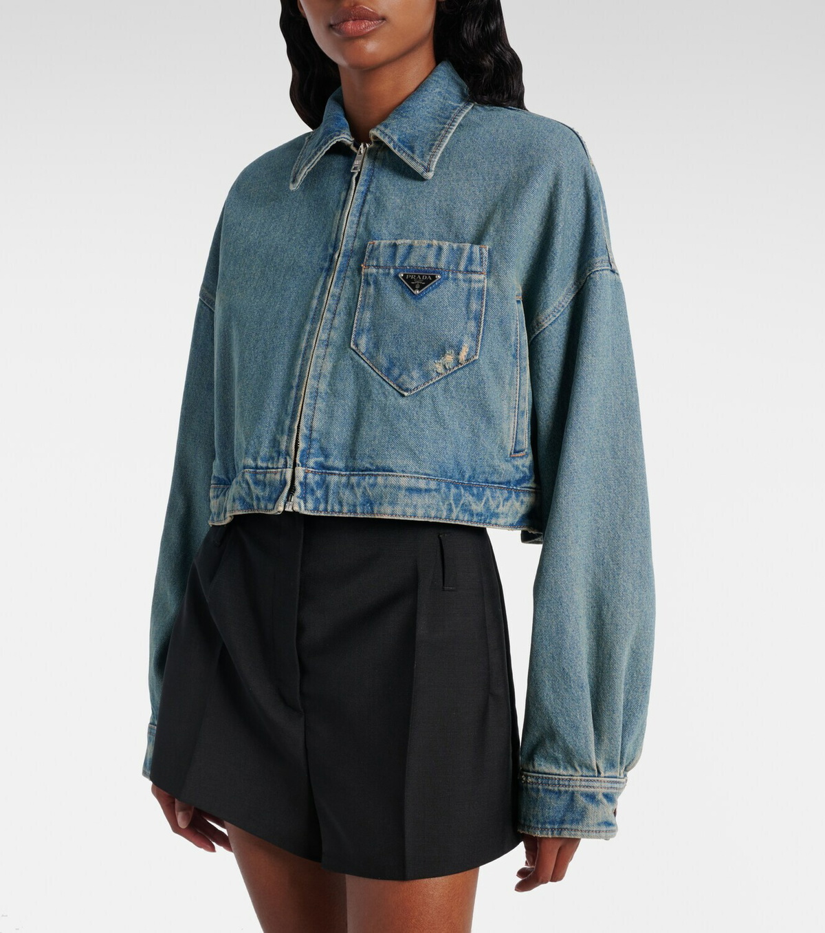 Prada Cropped denim jacket