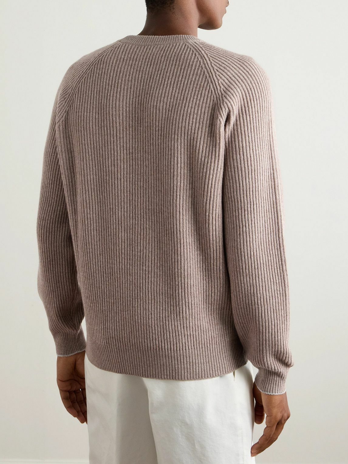 Brunello Cucinelli - Ribbed Cashmere Sweater - Neutrals