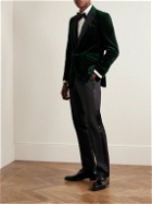 Favourbrook - Cotton-Velvet Tuxedo Jacket - Green