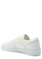 Jude Llow Pierre Panelled Grained Leather Sneakers White