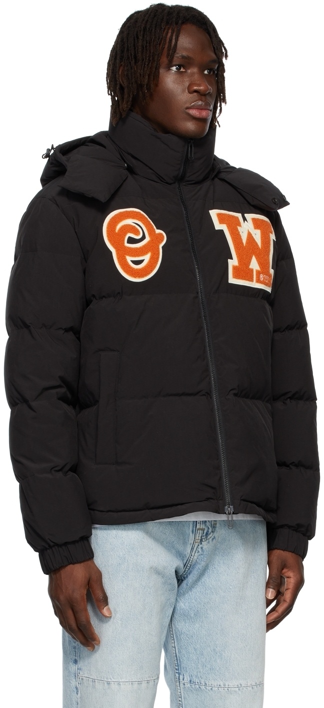 Off-White Black Logo Patch Puffer Jacket Off-White