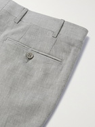 CANALI - Linen and Wool-Blend Suit Trousers - Gray