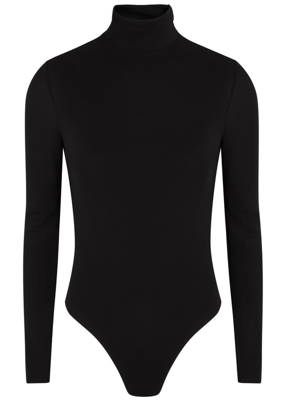 Photo: Alaïa Heart Cut-out Crepe Bodysuit Black