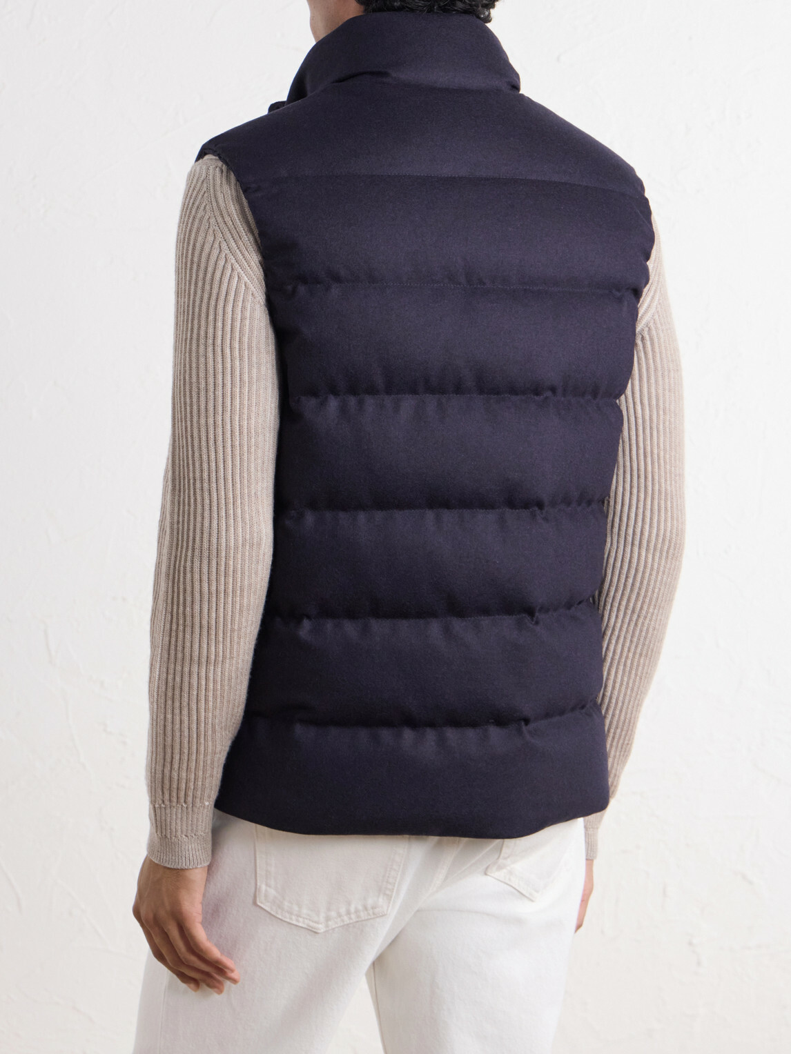 Slowear - Padded Wool and Cashmere-Blend Gilet - Blue