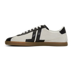 Lanvin Off-White and Black Dual Material JL Sneakers