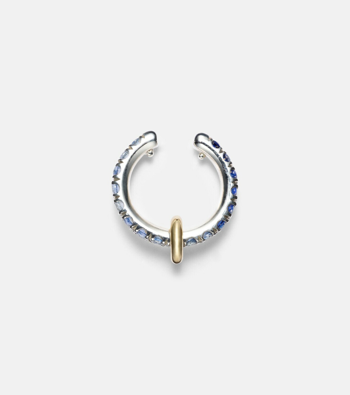 Spinelli Kilcollin Ombré sterling silver and 18kt yellow gold ear cuff with sapphires