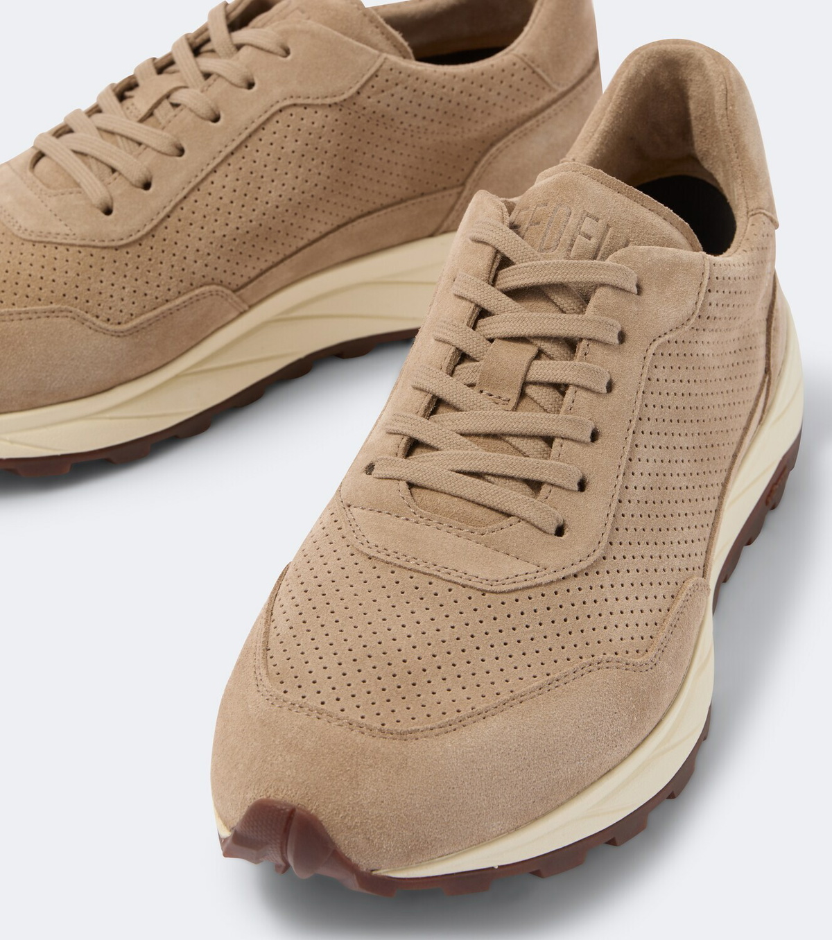 Fedeli Suede-trimmed sneakers