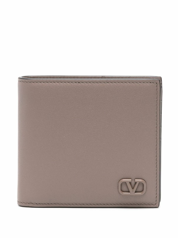 Photo: Valentino Garavani Grey VLogo Signature Leather Wallet