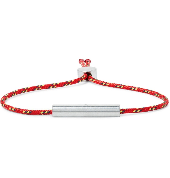 Photo: Alice Made This - Charlie Striped Cord and Stainless Steel Bracelet - Red