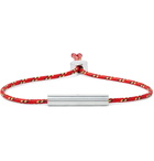 Alice Made This - Charlie Striped Cord and Stainless Steel Bracelet - Red