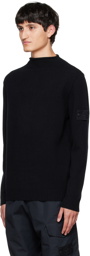 Stone Island Black Rolled Sweater