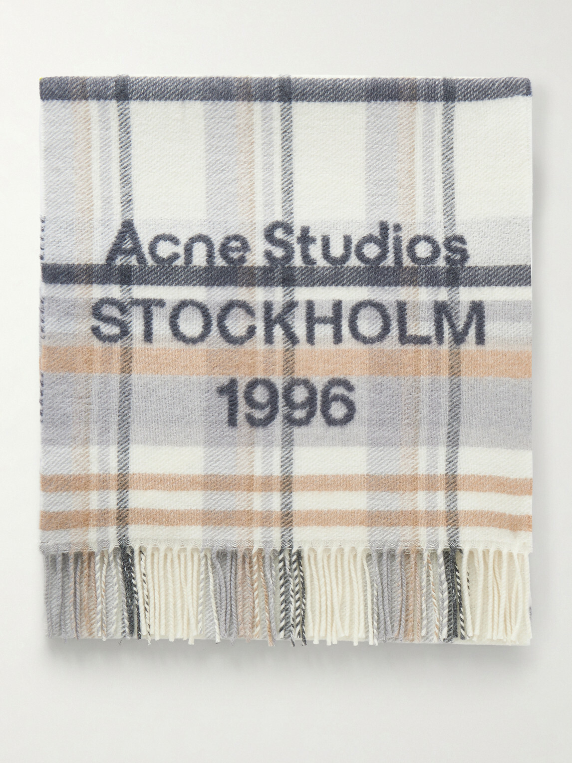 Acne Studios - 1996 Fringed Checked Wool Scarf
