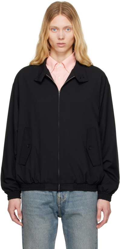 Photo: AURALEE Black Super Fine Tropical Wool Zip Jacket