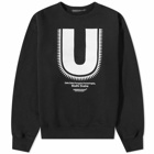 Undercover Men's Radiating U Logo Crew Sweat in Black