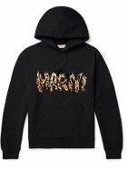 Marni - Logo-Flocked Cotton-Jersey Hoodie - Black