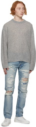 John Elliott Grey Wool Powder Sweater