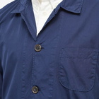 Universal Works Men's Fine Poplin Bakers Overshirt in Navy