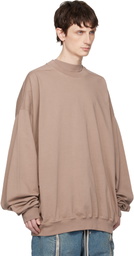 Rick Owens DRKSHDW Taupe Temple Hun Crewneck Sweatshirt