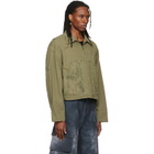 We11done Green Vintage Pin-Tucked Work Jacket