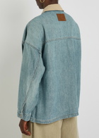 Free People Lemon Denim Jacket Blue