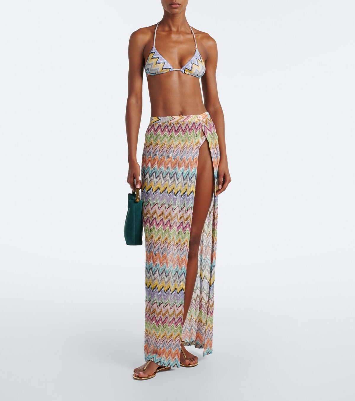 Missoni Zigzag lamé beach cover-up