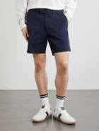 TOM FORD - Straight-Leg Cotton-Blend Twill Shorts - Blue
