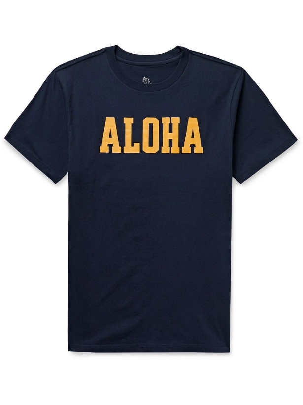Photo: BIRDWELL - Just Aloha Printed Cotton-Jersey T-Shirt - Blue