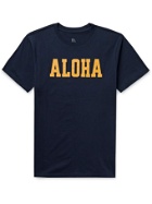 BIRDWELL - Just Aloha Printed Cotton-Jersey T-Shirt - Blue