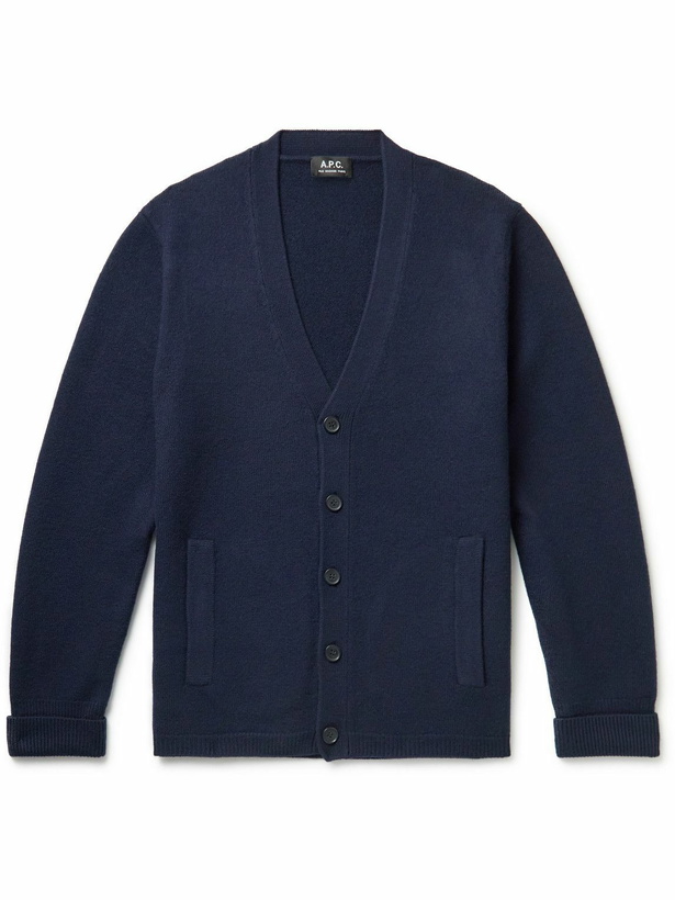 Photo: A.P.C. - Gabriel Wool Cardigan - Blue