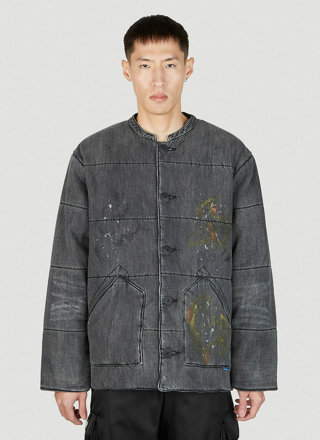 Liberaiders Paint Splatter Denim Jacket