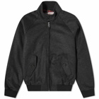 Baracuta Men's G9 Melton Wooll Harrington Jacket in Charcoal
