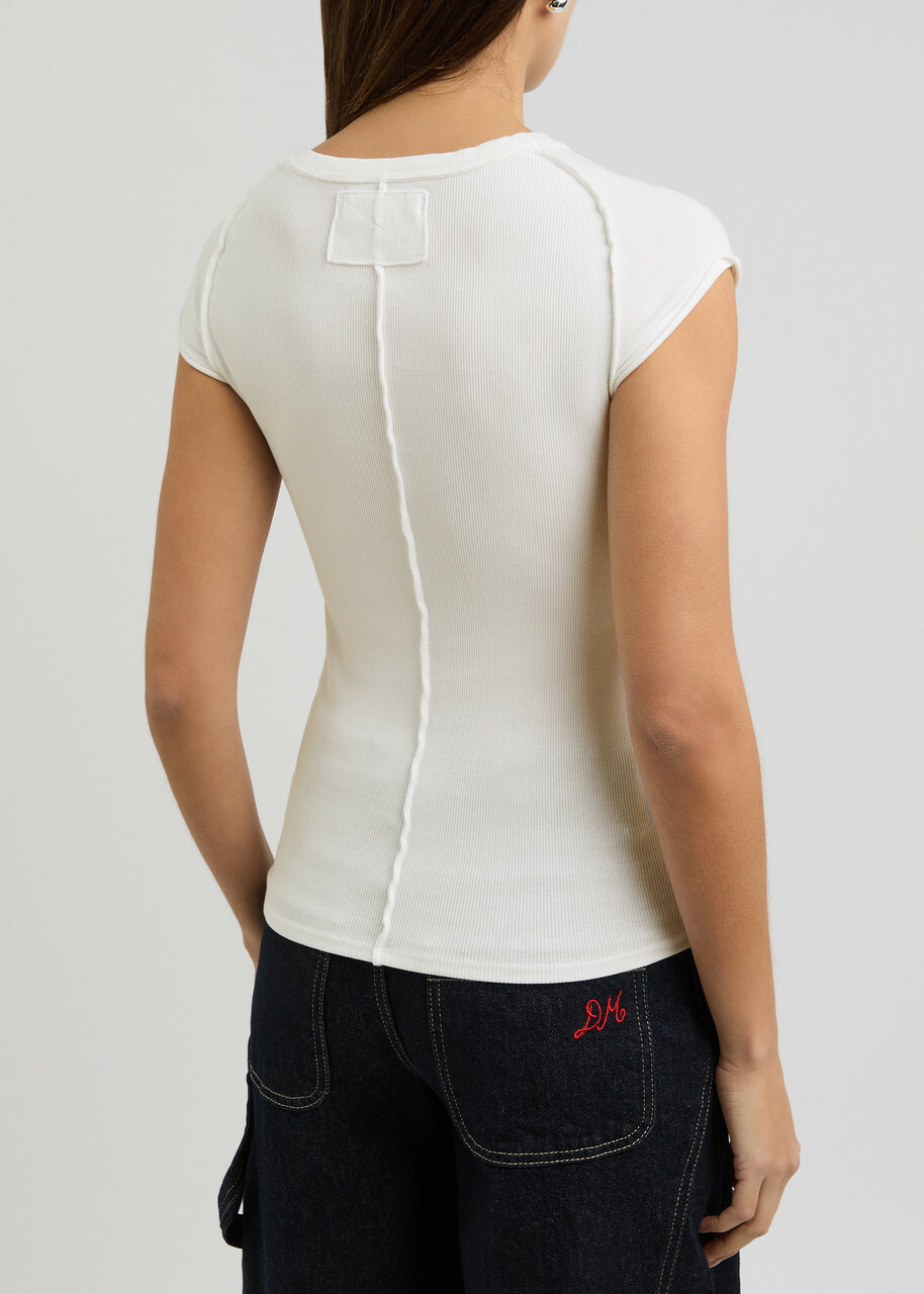 Free People Ever Had Stretch-cotton T-shirt Ivory