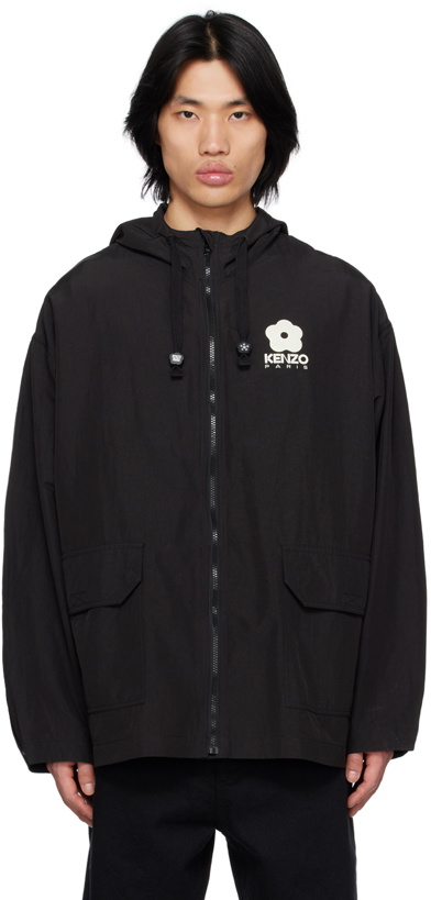 Photo: Kenzo Black Elevated Packable Windbreaker Jacket