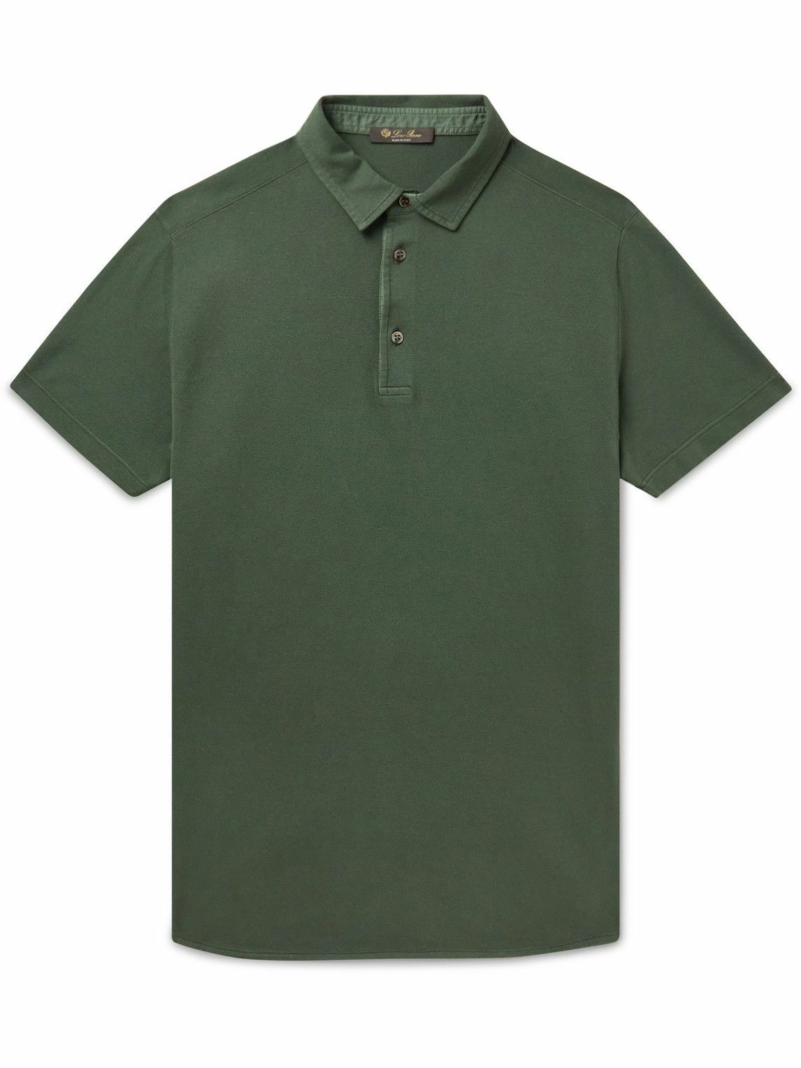 Loro Piana - Cotton-Piqué Polo Shirt - Green Loro Piana