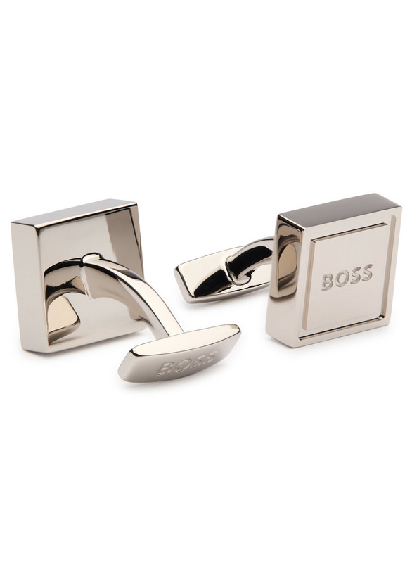 Photo: Boss Logo-engraved Cufflinks - Silver - One Size