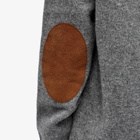 Maison Margiela Men's Elbow Patch Cardigan in Medium Grey