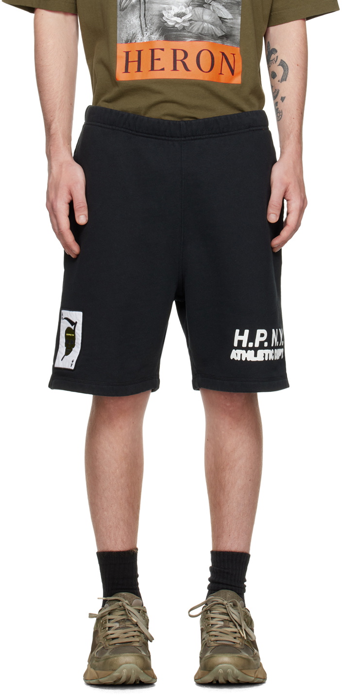 HERON PRESTON + Spandex Logo Patch Bike Shorts