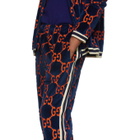 Gucci Navy GG Chenille Lounge Pants