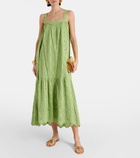 Dorothee Schumacher Embroidered cotton-blend maxi dress