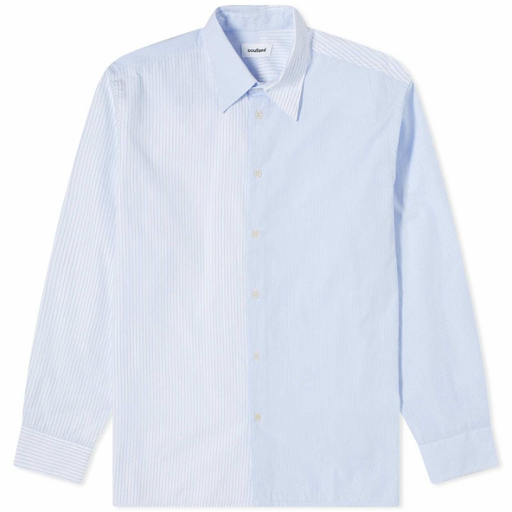 Photo: Soulland Men's Perry Shirt in Blue Stripes
