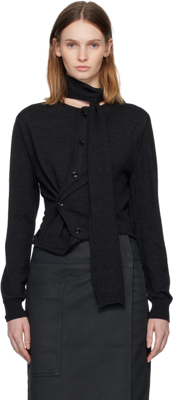 Photo: LEMAIRE Gray Twisted Cardigan