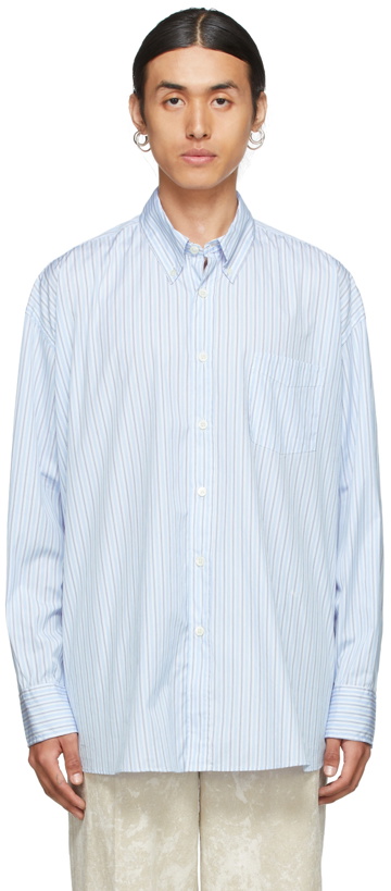 Photo: Our Legacy Blue Multi Stripe Borrowed BD Shirt