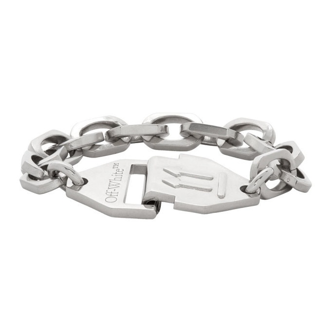 Photo: Off-White Silver Hexnut Chain Bracelet