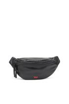 Diesel Rave-Leather belt bag with metal D - Belt bags Mens in Black
