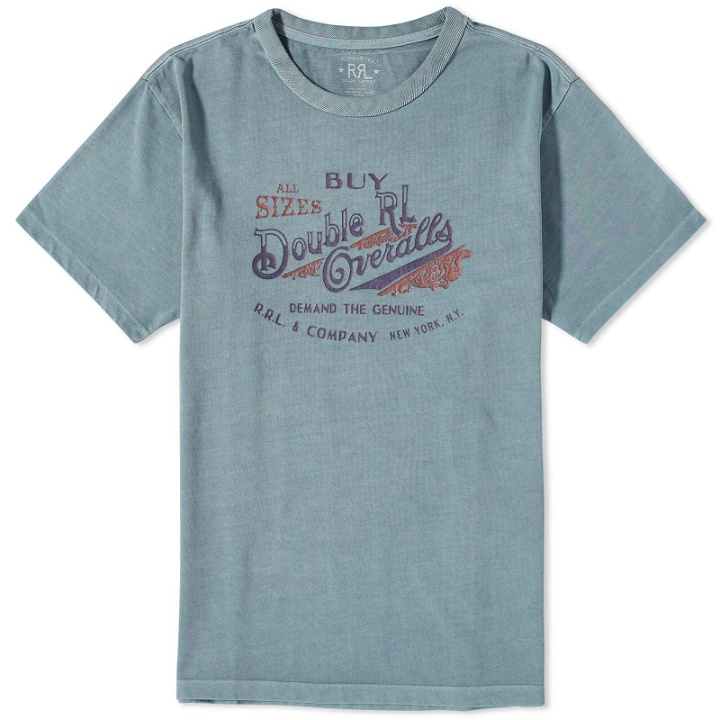 Photo: RRL Men's Graphic T-Shirt in Vintage Blue