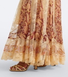 Zimmermann Valiant floral panelled silk gown
