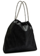 Stella Mccartney Falabella Drawstring Faux Suede Tote - Black - One Size